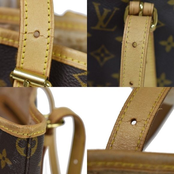 Auth LOUIS VUITTON BUCKET GM Shoulder Bag Monogram Leather Brown - Picture 13 of 16
